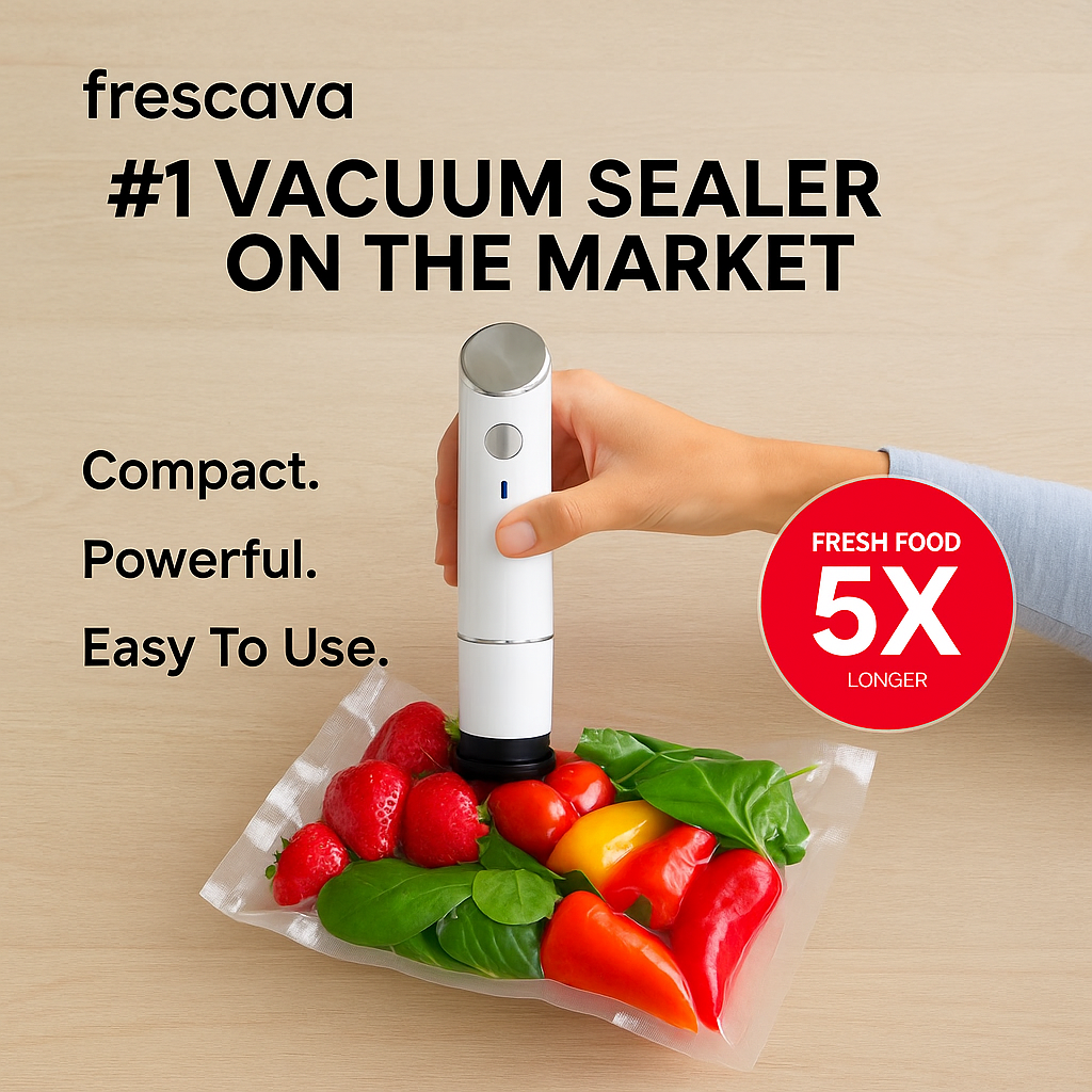 Frescava™ Handheld Vacuum Sealer - Keep Food Fresh 5x Longer
