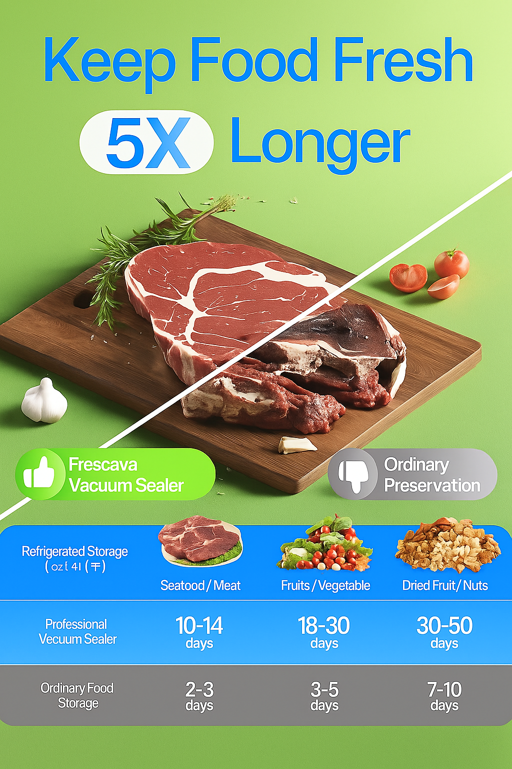 Frescava™ Handheld Vacuum Sealer - Keep Food Fresh 5x Longer