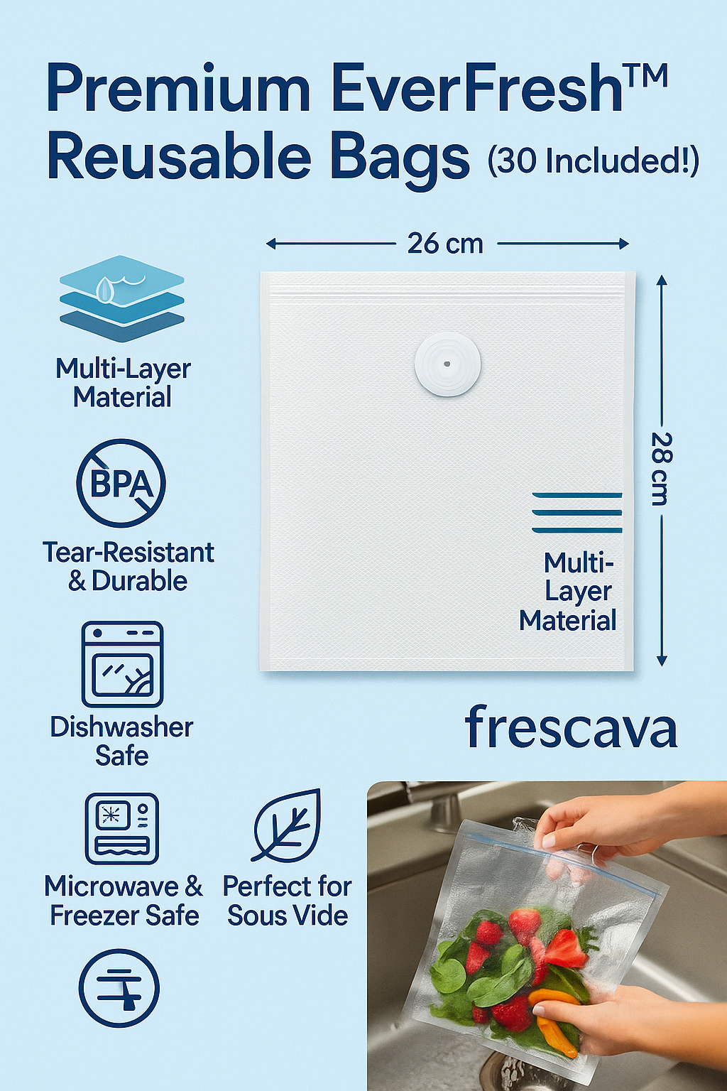 Frescava™ Handheld Vacuum Sealer - Keep Food Fresh 5x Longer