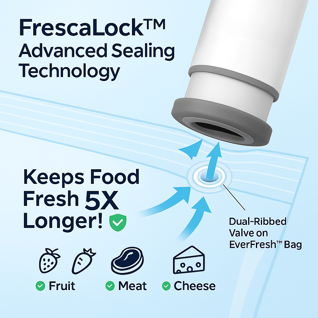 Frescava™ Handheld Vacuum Sealer - Keep Food Fresh 5x Longer