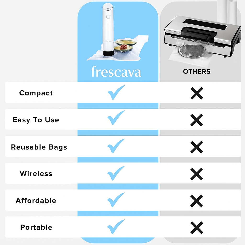 Frescava™ Handheld Vacuum Sealer - Keep Food Fresh 5x Longer